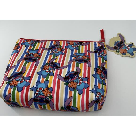 Disney Stitch Lilo and stitch Makeup bag Multicolor Pouch Beach Multiuse NEW - Picture 1 of 7